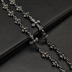 Chrome Hearts Sterling Silver Tiny E CH Plus Corss bracelet