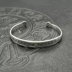 Chrome Hearts retro letter cross flower scroll label open bracelet
