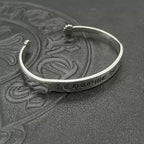 Chrome Hearts retro letter cross flower scroll label open bracelet