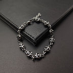 Chrome Hearts anchor flower ball Silver Sterling 925 bracelet