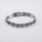 Chrome Hearts antique distressed diamond cross bracelet