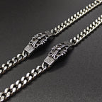Chrome Hearts cross flower curved Cuban domineering bracelet
