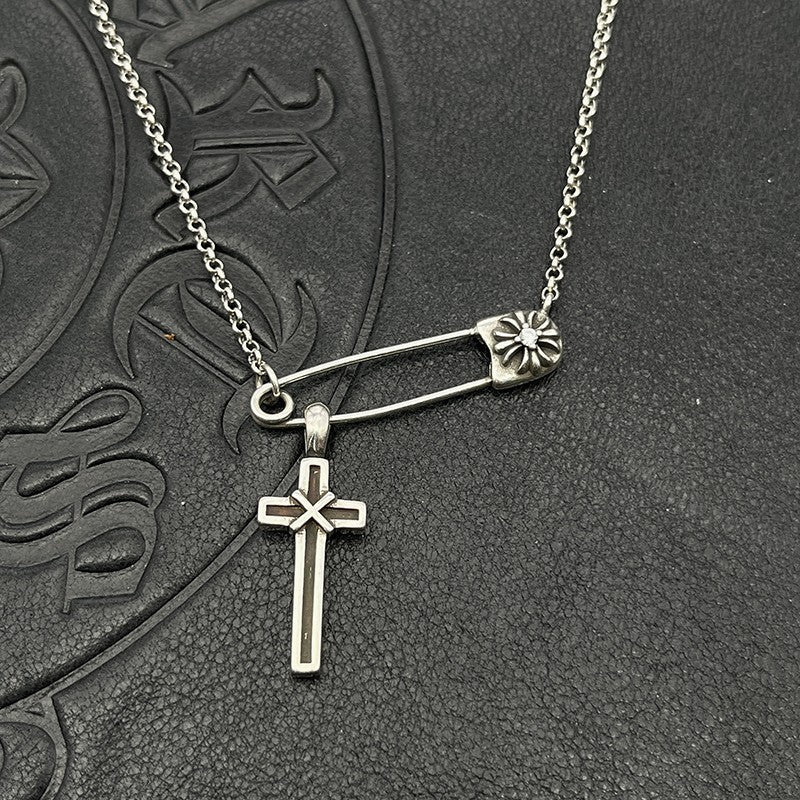 Chrome Hearts pin necklace with various elements