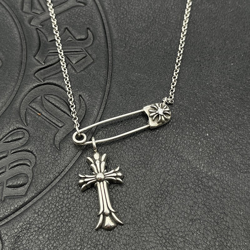Chrome Hearts pin necklace with various elements