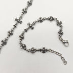 Chrome Hearts Sterling Silver Tiny E CH Plus Corss bracelet