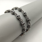 Chrome Hearts anchor flower ball Silver Sterling 925 bracelet